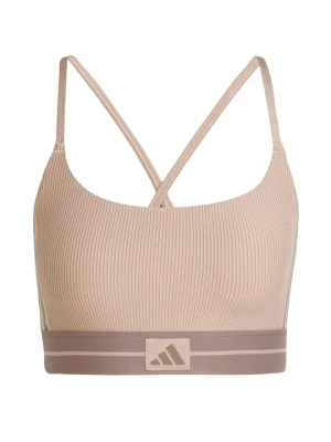 Stanik sportowy z lekkim wsparciem Adidas brązowy