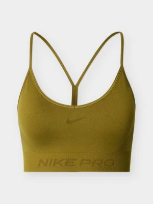 Stanik sportowy z lekkim wsparciem Nike oliwkowy