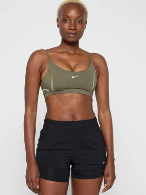 Stanik sportowy z lekkim wsparciem Nike oliwkowy