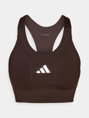 Stanik sportowy z średnim wsparciem Adidas brązowy