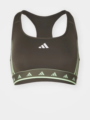 Stanik sportowy z średnim wsparciem Adidas oliwkowy