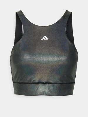 Stanik sportowy z średnim wsparciem Adidas czarny