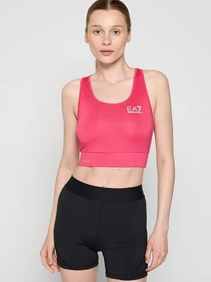 Stanik sportowy z średnim wsparciem EA7 Emporio Armani różowy
