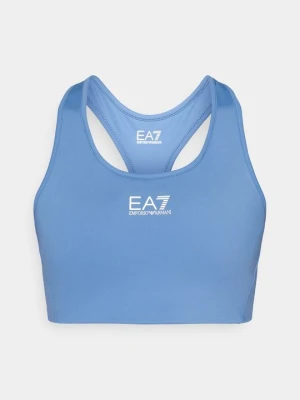 Stanik sportowy z średnim wsparciem EA7 Emporio Armani niebieski