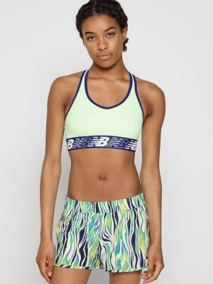 Stanik sportowy z średnim wsparciem New Balance jasnozielony