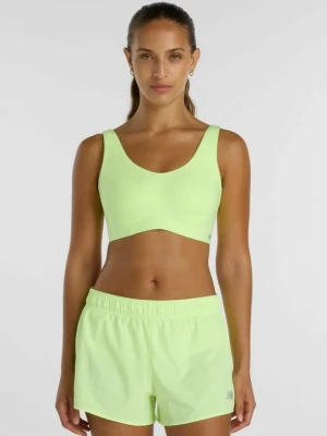 Stanik sportowy z średnim wsparciem New Balance zielony neon