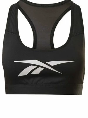 Stanik sportowy z średnim wsparciem Reebok czarny