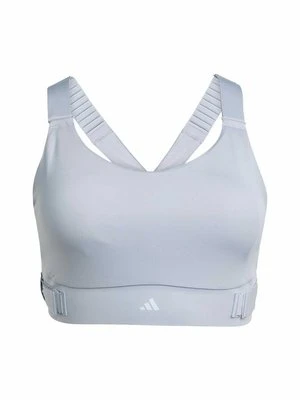 Stanik sportowy z wysokim wsparciem Adidas srebrny