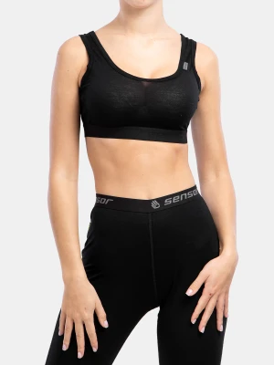 Stanik termoaktywny Sensor Merino Active Bra - black