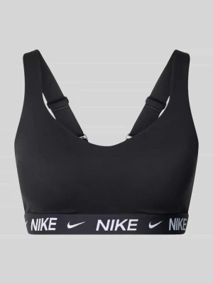Stanik z detalami z logo i regulowanymi ramiączkami Nike Czarny