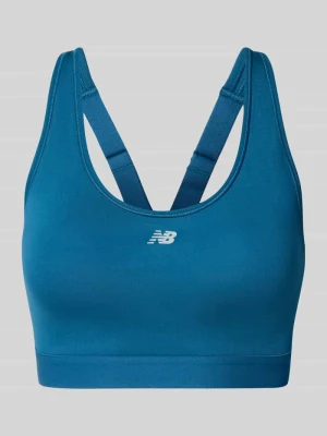 Stanik z logo New Balance Turkusowy
