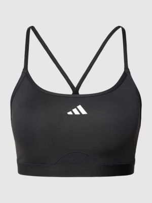 Stanik z nadrukiem z logo Adidas Czarny