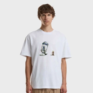Star Wars Mandalorian R2D2 Grogu Loose Tee mister tee