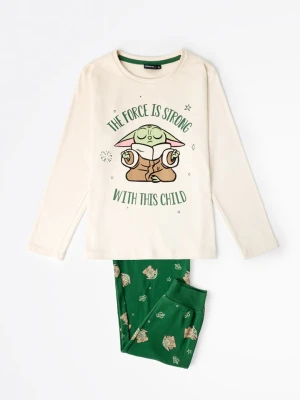 Star Wars Piżama "Star Wars" w kolorze kremowo-zielonym rozmiar: 128