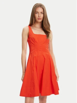 STAUD Sukienka codzienna Mini Wells R25S2249PO Pomarańczowy Slim Fit