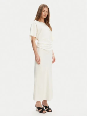 STAUD Sukienka koktajlowa Amelie R25S2120TP Écru Slim Fit