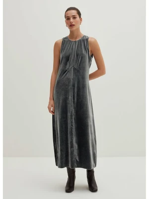 STEFANEL Aksamitna sukienka w kolorze antracytowym rozmiar: 36