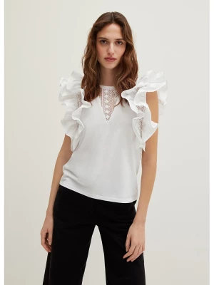 STEFANEL Koszulka w kolorze białym rozmiar: S