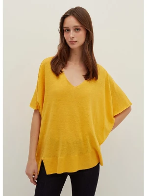 STEFANEL Lniana koszulka w kolorze żółtym rozmiar: S