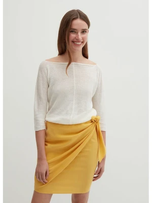 STEFANEL Lniany sweter w kolorze kremowym rozmiar: L