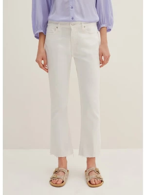 STEFANEL Spodnie w kolorze białym rozmiar: 36
