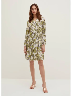 STEFANEL Sukienka w kolorze biało-żółto-fioletowym rozmiar: 38