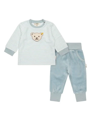 Steiff 2-częściowy zestaw w kolorze kremowo-błękitnym rozmiar: 62