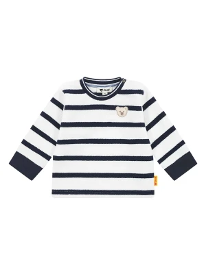 Steiff Bluza w kolorze biało-granatowym rozmiar: 80