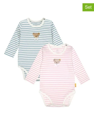 Steiff Body (2 szt.) w kolorze błękitno-jasnoróżowym rozmiar: 74