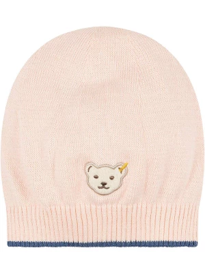 Steiff Czapka beanie w kolorze jasnoróżowym rozmiar: 49 cm