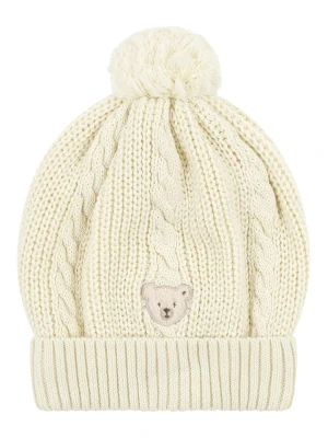 Steiff Czapka dzianinowa w kolorze kremowym rozmiar: 51 cm