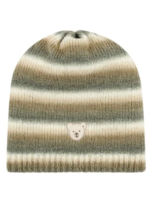 Steiff Czapka dzianinowa w kolorze oliwkowo-kremowym rozmiar: 51 cm