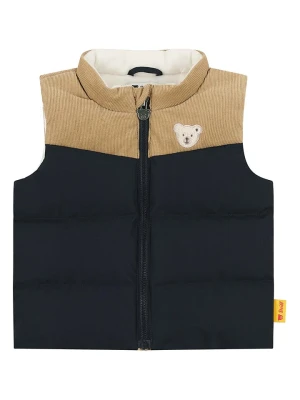 Steiff Kamizelka pikowana w kolorze czarno-beżowym rozmiar: 92