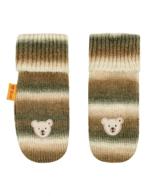 Steiff Rękawiczki w kolorze oliwkowo-kremowym rozmiar: 98-116