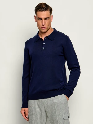 Stenströms Wełniane polo | Regular Fit granatowy