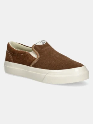 Stepney Workers Club tenisówki LISTER RAW SUEDE kolor brązowy YA03204