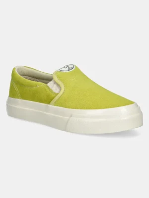 Stepney Workers Club tenisówki LISTER RAW SUEDE kolor zielony YA03234