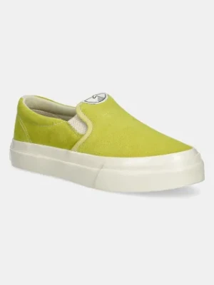 Stepney Workers Club tenisówki LISTER RAW SUEDE kolor zielony YA03234
