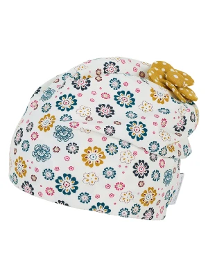 Sterntaler Czapka beanie "Blume" w kolorze biało-żółto-niebieskim rozmiar: 53 cm