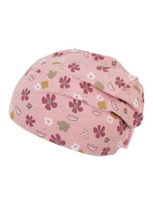 Sterntaler Czapka beanie "Flowers" w kolorze jasnoróżowym rozmiar: 45 cm