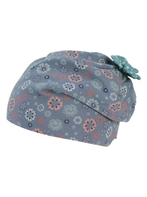 Sterntaler Czapka beanie "Flowers" w kolorze niebieskim rozmiar: 49 cm