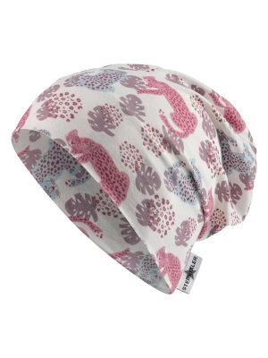 Sterntaler Czapka beanie "Leopard" w kolorze kremowo-różowym rozmiar: 49 cm