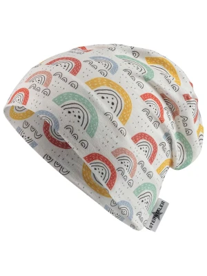 Sterntaler Czapka beanie "Rainbow" w kolorze białym ze wzorem rozmiar: 55 cm