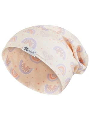 Sterntaler Czapka-beanie w kolorze fioletowo-beżowym rozmiar: 53 cm