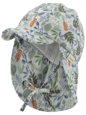 Sterntaler Czapka "Blätter" w kolorze błękitnym ze wzorem z daszkiem rozmiar: 45 cm
