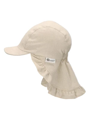 Sterntaler Czapka w kolorze beżowym z osłoną karku rozmiar: 45 cm