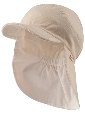 Sterntaler Czapka w kolorze beżowym z osłoną karku rozmiar: 47 cm