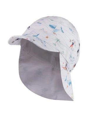 Sterntaler Czapka w kolorze białym z osłoną karku rozmiar: 51 cm