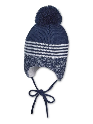 Sterntaler Czapka w kolorze granatowym z wiązaniem rozmiar: 39 cm