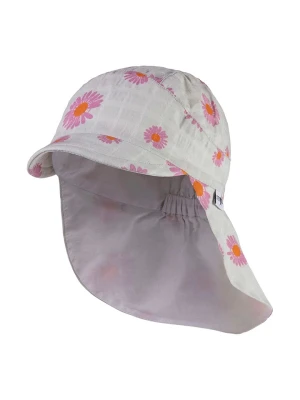 Sterntaler Czapka w kolorze jasnoszaro-różowym z osłoną karku rozmiar: 51 cm